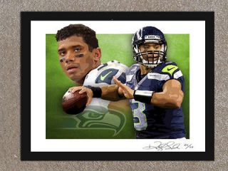 RUSSELL WILSON Seattle Seahawks SIGNED print 1st OF ITS KIND Print