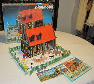 Playmobil #3556 Farm House Super Barn 1985 COMPLETE With Box RARE