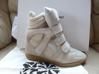 NIB Isabel Marant Bekket Bekett taupe leather/suede high top sneakers