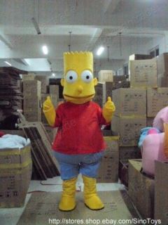 Bart Simpson Mascot Costume Fancy Dress Outfit EPE