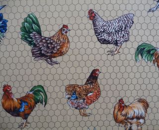 Country Chicken Hen Rooster Bird Wire Poultry Bantams Quilting