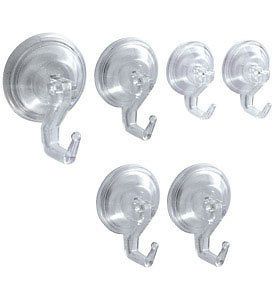 Suction Hooks Combo Pack Shower Accessory (Set of 6) SET OF 6