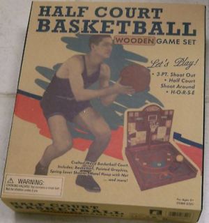 Wooden Game Set   Half Court Basketball  Brand New MIB