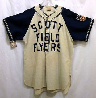 Vtg 1942 SCOTT FIELD FLYERS Baseball Jersey Uniform HEALTH Patch