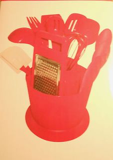 14 Piece Red Utensil Set with Revloving Caddy Holder   