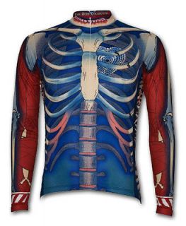 Primal Wear Bone Collector Long Sleeve Skeleton Cycling Jersey Mens