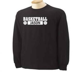 KIDS Personalized Basketball Sport Shoot Hoops Long Sleeve T Shirt