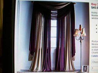Chris Madden CHANTAL Curtain or Scarf or Valance Mix it