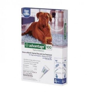 Bayer Advantage For Dogs Blue Over 55 lb 4 pack FAST SHIPPING