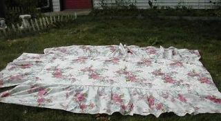 Stunning Lush Cabbage ROSES Floral Fantasy Bouquet Bedspread Quil ted