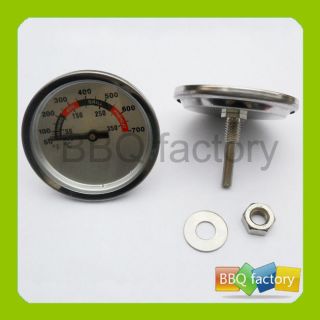 UNIVERSAL 2.25 REPLACEMENT BBQ GRILL SMOKER PIT THERMOMETER