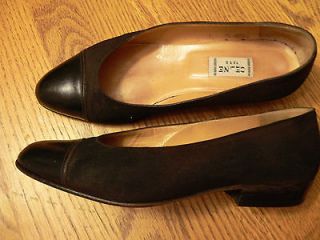 CELINE LADIES BLACK LEATHER SHOES MARQUE DEPOSEE MADE IN ITALY, HIGH