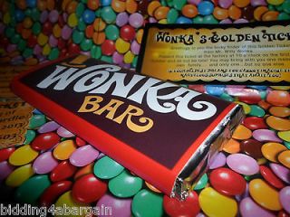 WONKA BAR with PERSONALISED GOLDEN TICKET fair trade chocolate