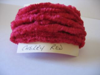Chenille trim, 1/4, 5yds,Cherry Red color , cotton