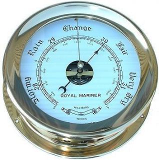 Brass Captain Barometer by Royal Mariner