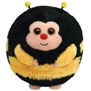 TY Zips Bumble Bee Beanie Ballz Balls Toy Plush Animal