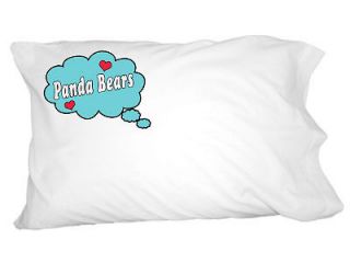 Dreaming of Panda Bears   Blue Novelty Bedding Pillowcase