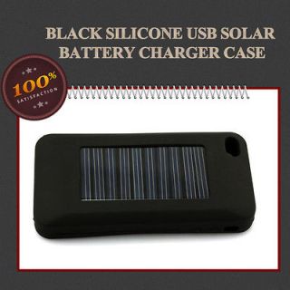 Black Silicone USB Solar Battery Charger Case For IPod iPhone 3G 3GS