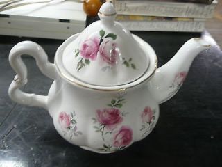 English Teapot Pink Roses and Gold Trim by Baum Brothers Formalities