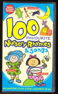 100 FAVOURITE NURSERY RHYMES AND SONGS   VHS PAL (UK) VIDEO