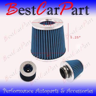 Inches 89 mm Cold Air Intake Cone Filter 3.5 New BLUE Ford (Fits
