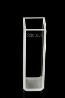 Set of 2 Scinteck Brand Quartz Cuvettes 10mm Cell Spectrophotome ter