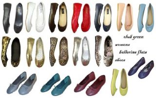 New Womens Ballerina Ballet Flats Shoes Leopard & Solids