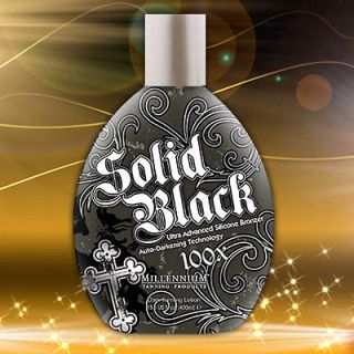 SOLID BLACK 100X Bronzer Indoor Dark ACCELERATOR Lotion Tanning Bed