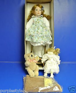 MOMENTS TREASURED HANDCRAFTED PORCELAIN DOLL BECKY 18 INCHES TALL RZ