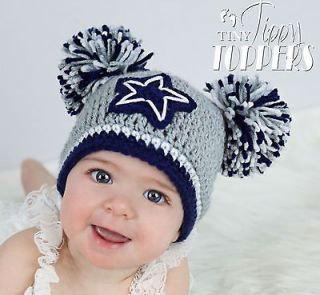 Dallas Cowboys Crocheted Hat   Baby girl boy child
