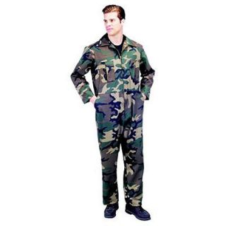 Woodland Camouflage Coveralls Jumpsuit Flightsuit