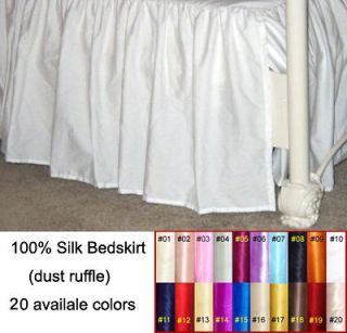 18 Silk Bedskirt/Dust Ruffle Split Corners King/Cal K