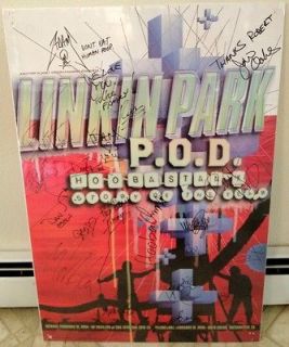 2004 Meteora Tour Linkin Park Signed Concert Poster w/ P.O.D