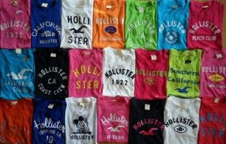 NWT Hollister by Abercrombie Women Solid Stripes Graphic Tee Shirt T