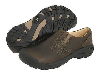 KEEN Mens Alki Slip On Leather Walking Shoes [ Shitake ]