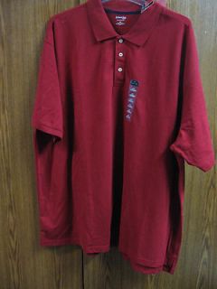 St. Johns Bay Mens 4 XL Big & Tall RED S/S Polo Shirt NEW w/TAGS