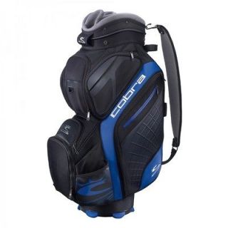 New 2013 Cobra Amp Cart Bag BLACK w/BLUE Golf Bag WORLDWIDE SHIPPING
