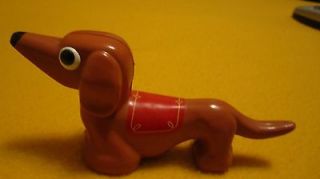 Vintage Lehman Plastic Weiner toy friction dog, Bibi 922