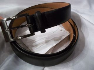 MENS NEW GEOFFREY BEENE BLACK SOFT TOUCH COWHIDE LEATHER BELT SIZE 36