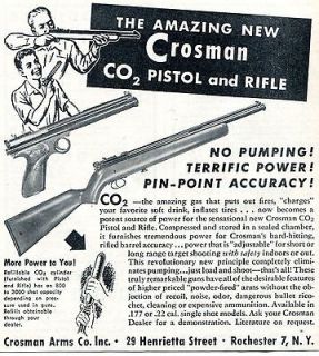 1949 Crossman CO2 Pistol & Rifle Ad