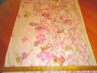 Michael Miller Fabric Cicely Mary Barker Pink Petal Fairies Border