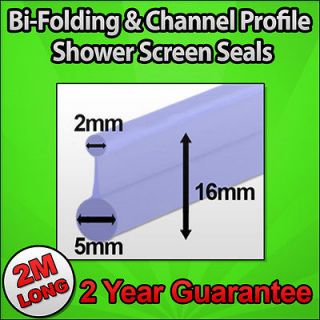 Seal For Bi Fold Channel Profile Folding Glass Door Strip Clear 2M