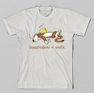Calvin and Hobbes T shirt Imagination at work funny comic strip fan
