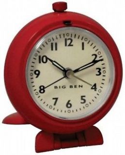 Westclox 47383 Big Ben 1939 Reproduction Travel Alarm Clock / Red