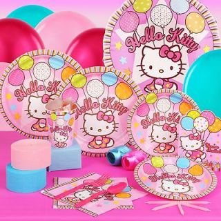 HELLO KITTY Balloon Dreams Birthday Standard Party Pack Kit for 16