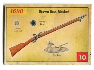 1953 Parkhurst Guns & Pistols French Version #10 Brown Bess Musket
