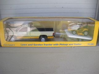 18 1990s DODGE PICKUP WITH A 1/16 CUB CADET LAWNMOWER & TRAILER BT