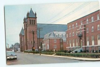 Vintage Postcard St. Patricks Rectory School & Church NH