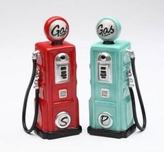 Road Trip Vintage Look Gas Pumps Salt & Pepper Shakers S/P Set