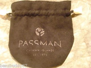 Bernard Passman SATIN LINED Jewelry Travel Storage drawstring pouch